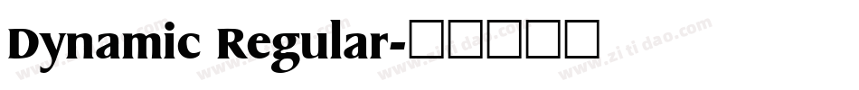 Dynamic Regular字体转换